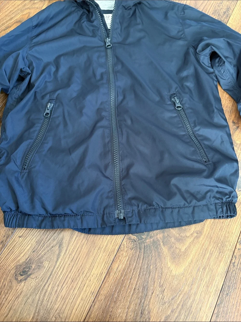 Boys GAP Navy Hooded Windbreaker Jacket